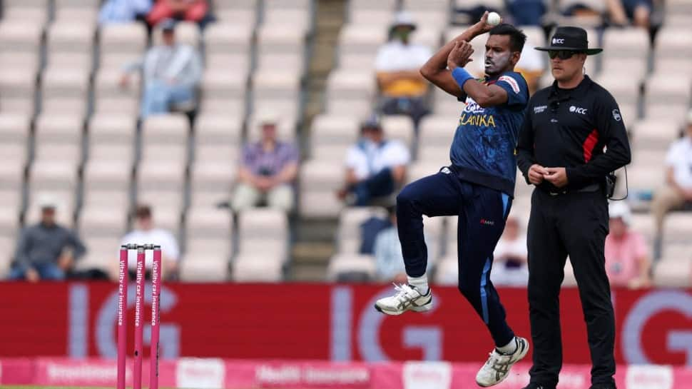 Sri Lanka pacer Dushmantha Chameera need 5 more wickets to reach 50 wickets in T20I matches. Chameera currently has 45 wickets in 44 games so far. (Source: Twitter)