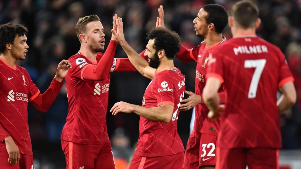Liverpool hit Leeds United for six to close gap to Manchester City to just 3 points