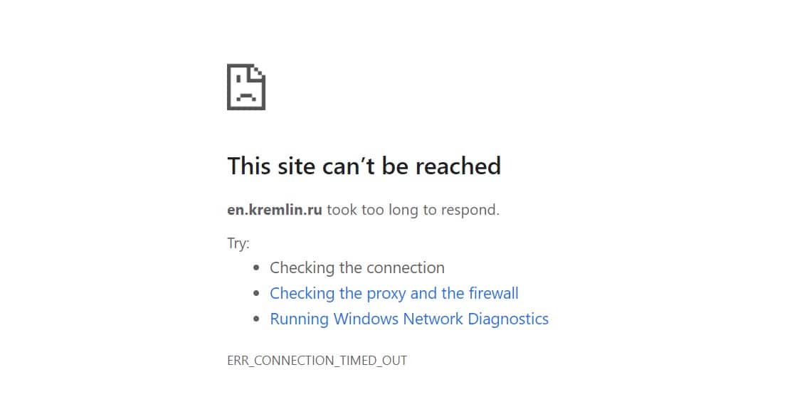 Top Russian websites down amid war! Vladimir Putin's en.kremlin.ru, government.ru face glitches