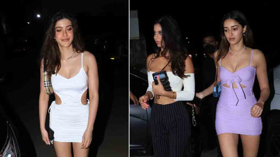 Oh so HOT! Shah Rukh-Gauri Khan&#039;s daughter Suhana Khan steps out for date night with BFFs Ananya Panday, Shanaya Kapoor: PICS