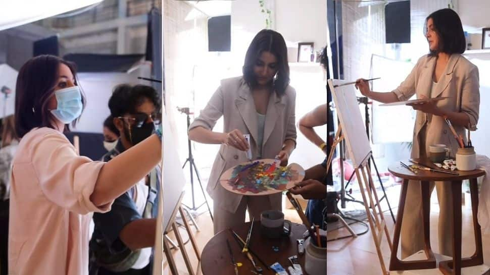 Anushka Sharma turns painter on set, check out her &#039;masterpiece&#039; – WATCH!