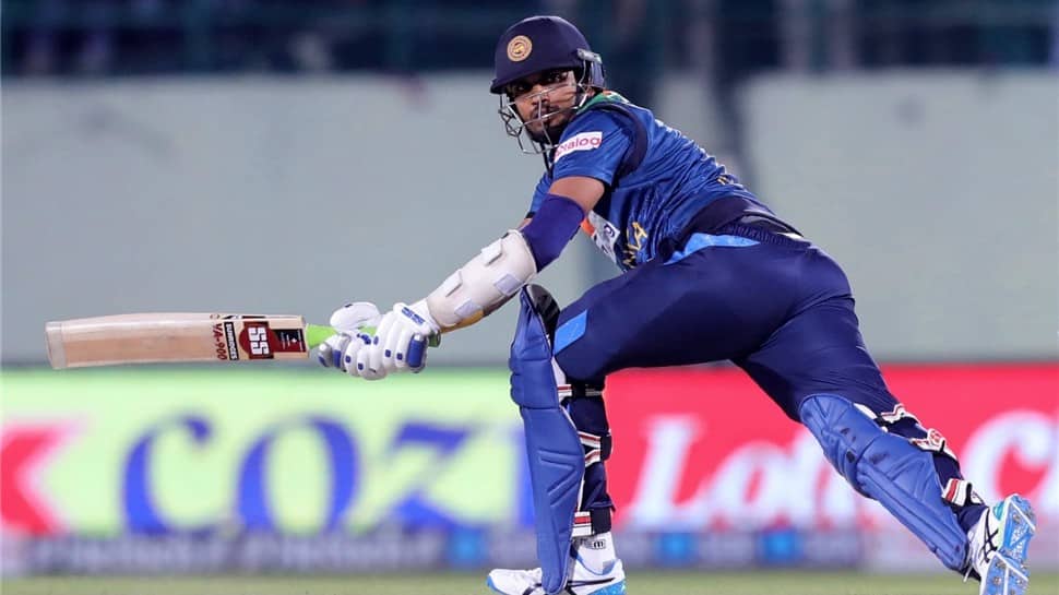 Sri Lanka skipper Dasun Shanaka en route to scoring 74 not out against India in the 3rd T20. Shanaka achieved the third-highest score by a Sri Lankan captain in a T20I inning. Tilakaratne Dilshan scored 104 not out against Australia in 2011 and Kumar Sangakkara 78 against India in 2009. (Photo: IANS)