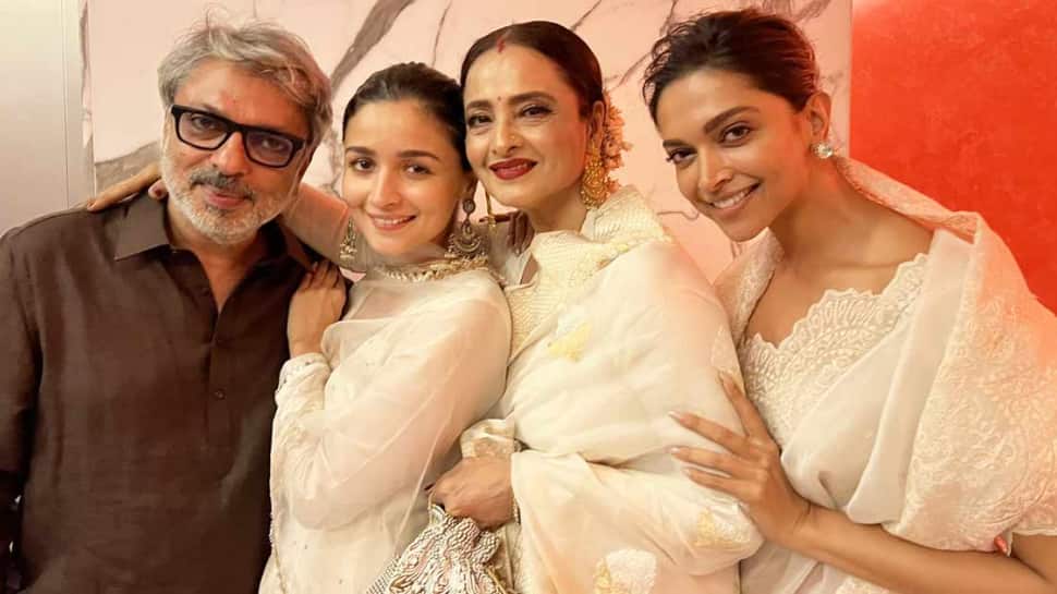 970px x 545px - Alia Bhatt, Deepika Padukone, Rekha's photo from 'Gangubai Kathiawadi'  premiere goes viral, fans call it dream cast | People News | Zee News