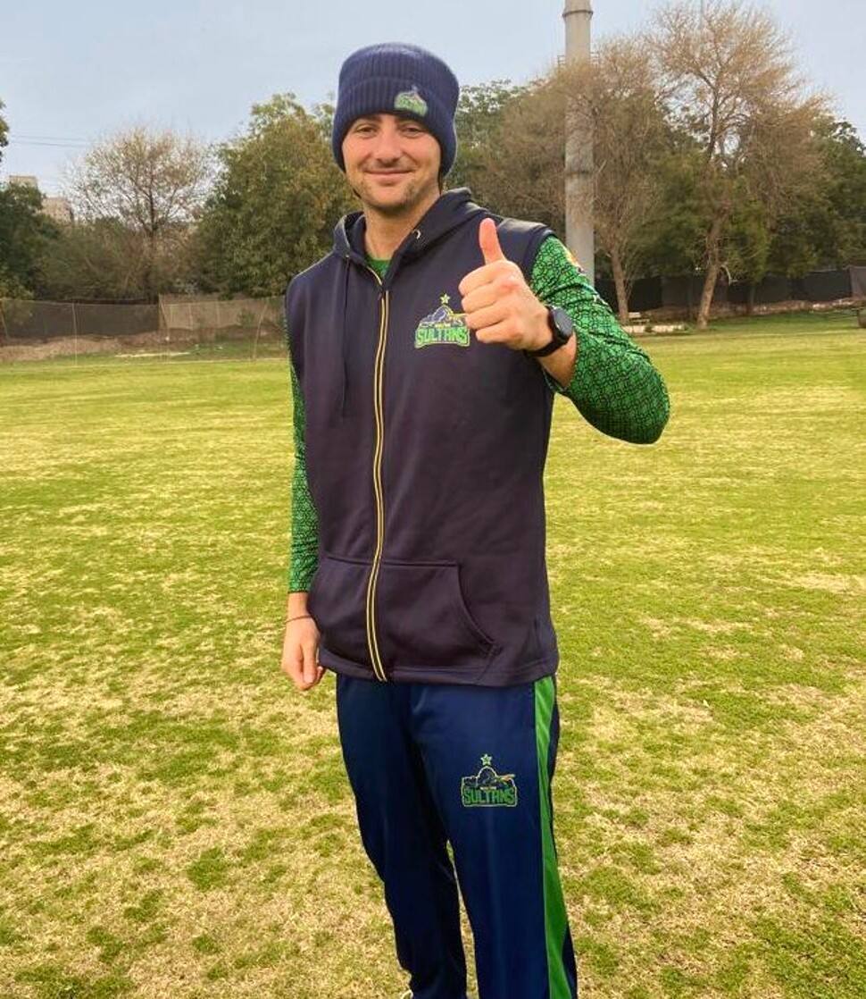 Singapore-born Australian all-rounder Tim David turned out for PSL 2022 finalists Multan Sultans. David was bought by Mumbai Indians at the IPL 2022 mega auction. (Source: Twitter)
