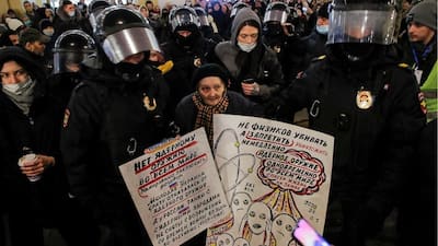 Protesters took to street against Russian invasion of Ukraine