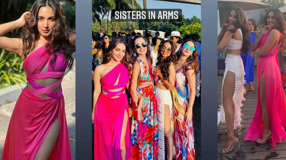 Kiara Advani twirls in a pink thigh-high slit gown at sister Ishita&#039;s pre-wedding festivity - VIDEO, PICS