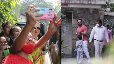 Kareena Kapoor Khan, Saif Ali Khan and Taimur Ali Khan spotted in the city