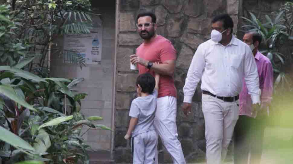 Taimur Ali Khan playfully hits father Saif Ali Khan in viral video, netizens call &#039;Jyada laad pyaar ka natija&#039;