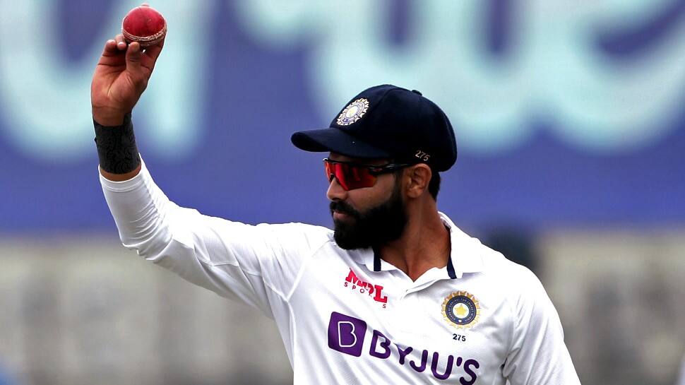 Team India all-rounder Ravindra Jadeja set the record for scoring most runs while picking up 9 wickets in a Test. Jadeja scored 175 runs and then picked up 9/87 to break the record of Bangladesh's Shakib al Hasan. Shakib scored 143 runs and scalped 10/124 against Zimbabwe in 2014 Test. (Photo: ANI)