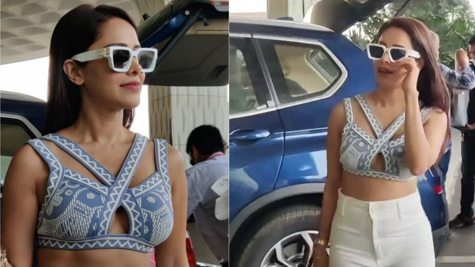 Nushrratt Bharuccha make heads turns in a light blue bra-top, check photos!