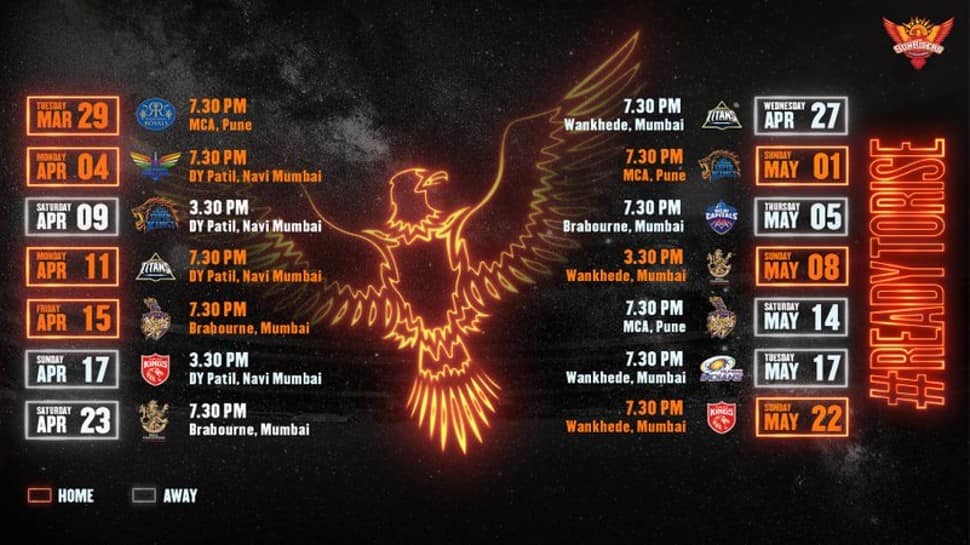IPL 2022 Schedule: Sunrisers Hyderabad Time Table, match timings, date, venues and SRH full squad here