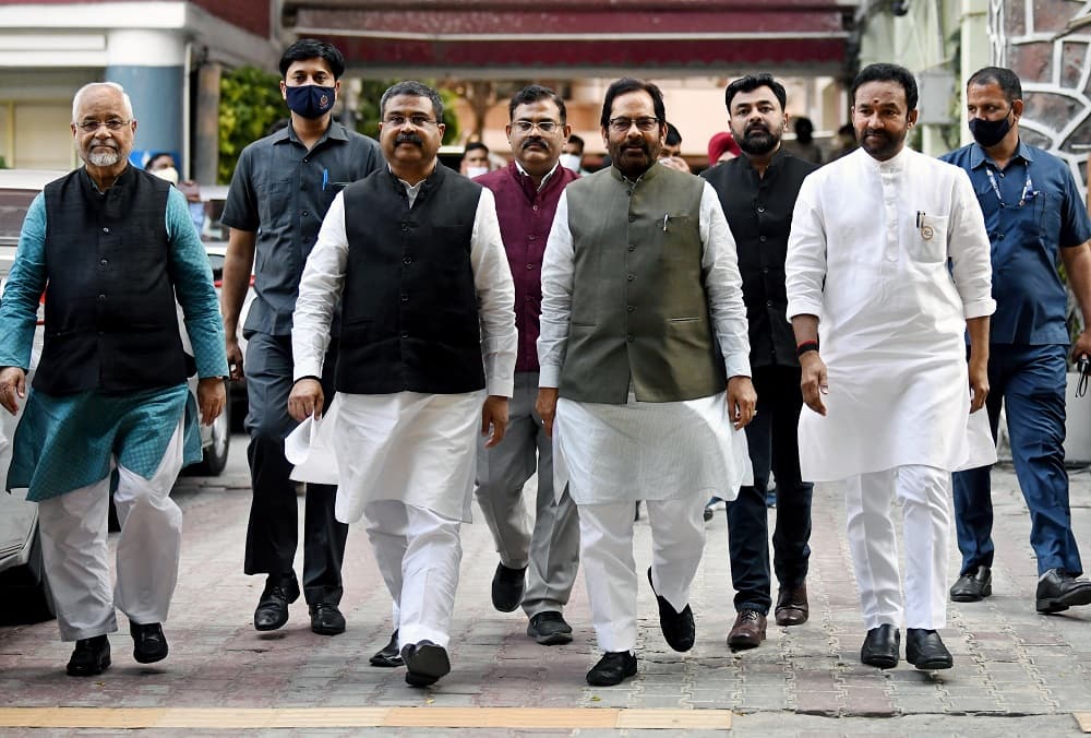 BJP delegation after meeting with the Election Commission of India