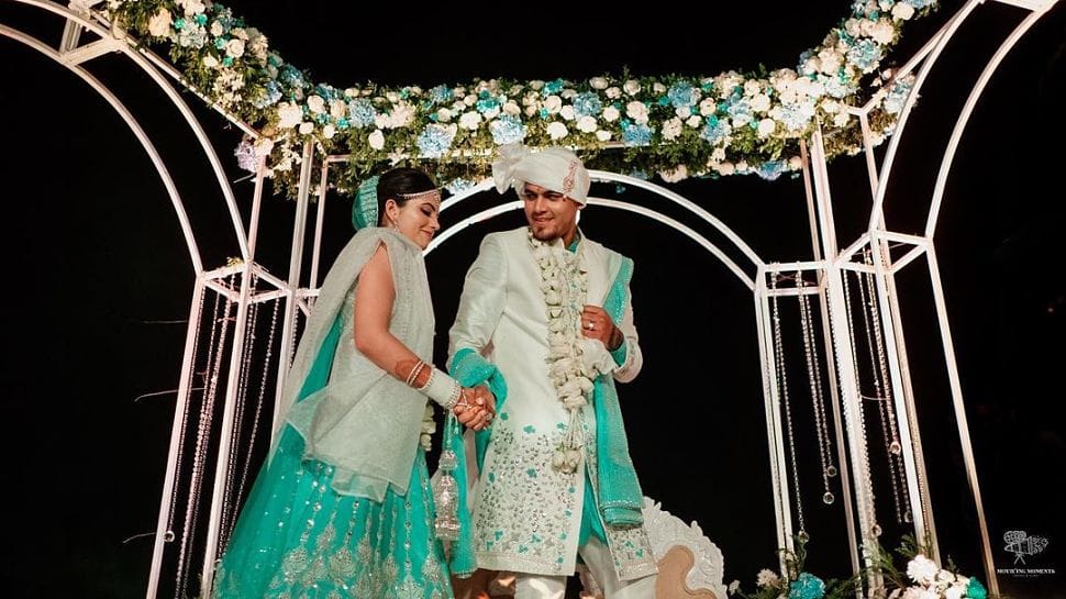 Before IPL 2022, Punjab Kings&#039; Rahul Chahar ties knot with girlfriend Ishani - SEE PICS