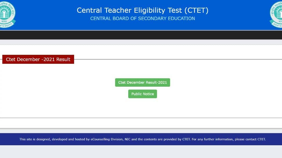 CTET Result 2022: CBSE declares results at ctet.nic.in, here&#039;s how to check scorecard