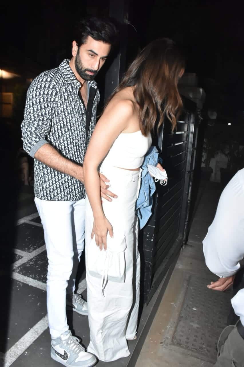 Alia Bhatt keeps it simple in white while Ranbir Kapoor rocks a Rs 1 lakh  Dior shirt for their date night