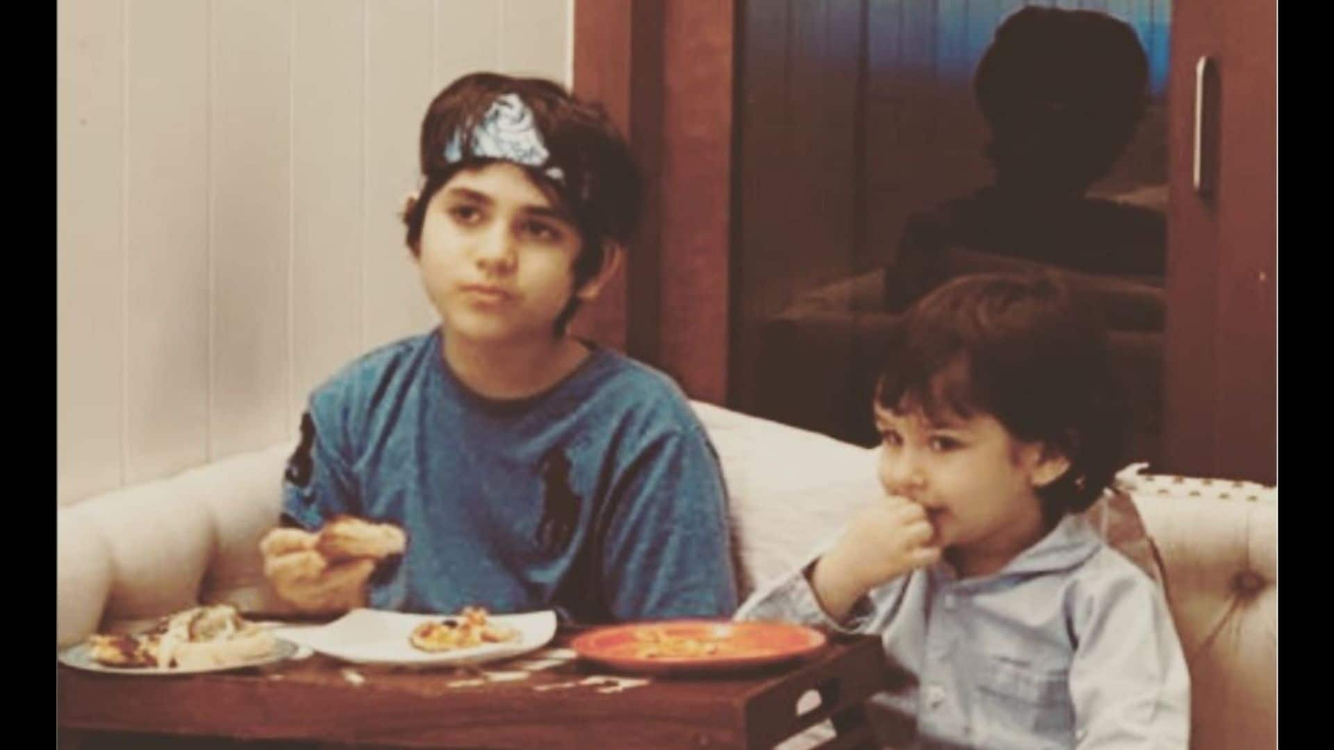 Taimur-Kiaan enjoy pizza in old pic, Kareena Kapoor wishes Karisma&#039;s son on birthday 