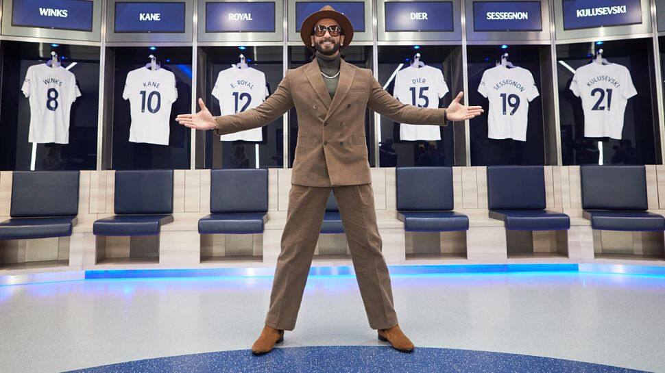 Actor Ranveer Singh visits Tottenham Hotspur&#039;s homeground, check PICS