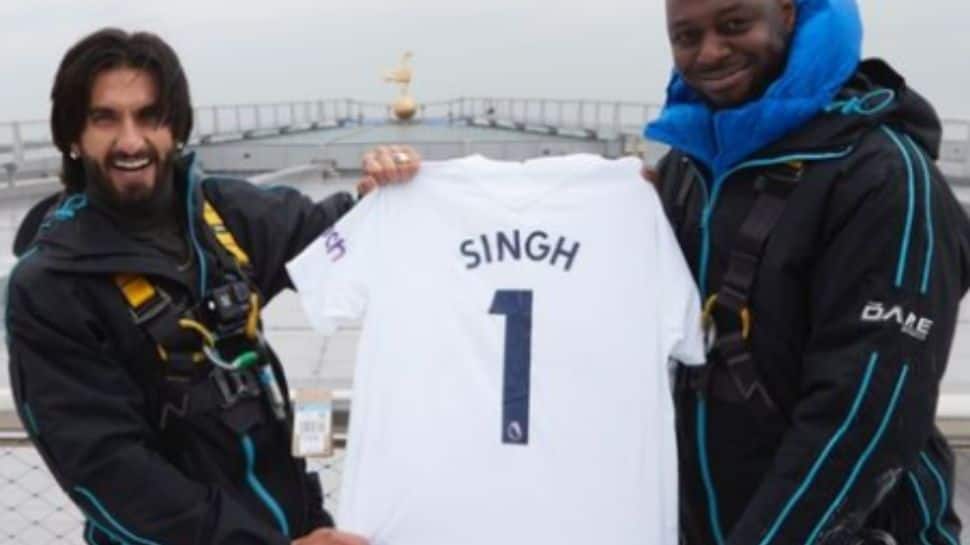 Ranveer Singh gets customised &#039;Number 1&#039; jersey from football icon Ledley King