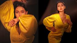 Naagin 6 Tejasswi Prakash dazzles in a short yellow dress, Simba Nagpal reacts