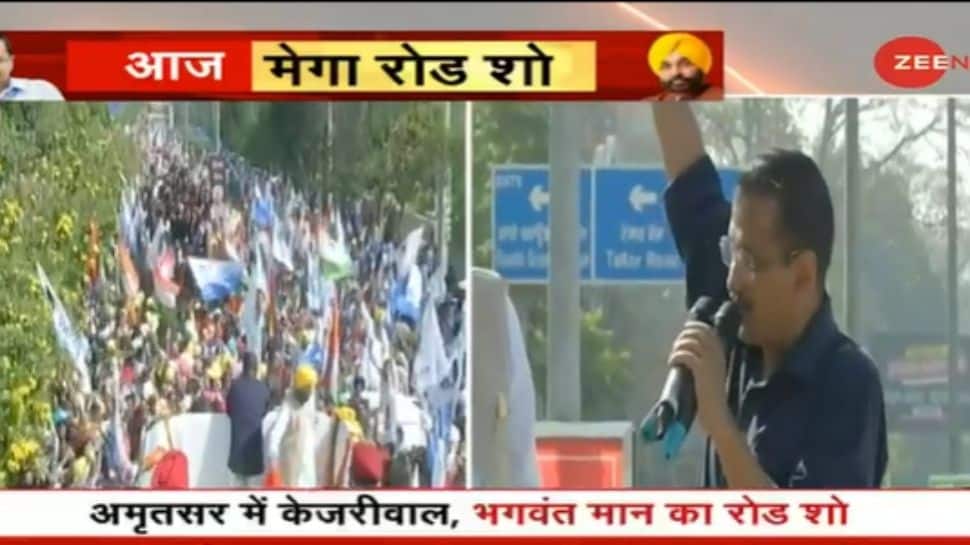 Arvind Kejriwal, Bhagwant Mann hold mega roadshow in Amritsar, thank voters for landslide victory in Punjab poll
