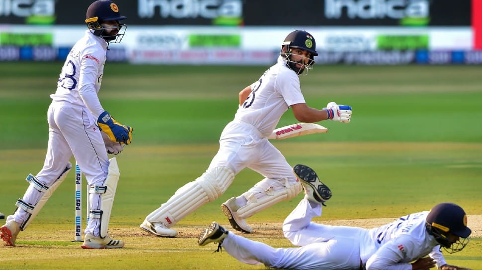 Virat Kohli's Test batting average has slipped below 50 for the first time since 2017. Kohli managed only 13 off 16 balls in the second innings of the India vs SL Pink Ball Test. (Photo: PTI)