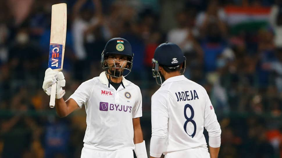 Shreyas Iyer became the first Indian to score fifty or above in both the innings of a Pink ball Test. Overall he became the second Indian with multiple fifty-plus scores in Day-Night Tests, after Virat Kohli. (Photo: ANI)