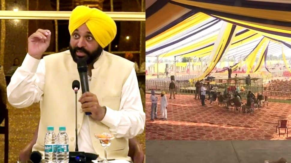 Bhagwant Mann oath-taking ceremony: Preparations begin in Punjab&#039;s Khatkar Kalan- See pics