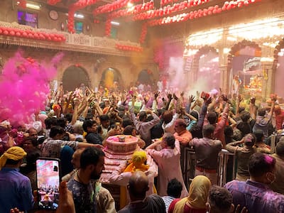 Holi celebration in Vrindavan