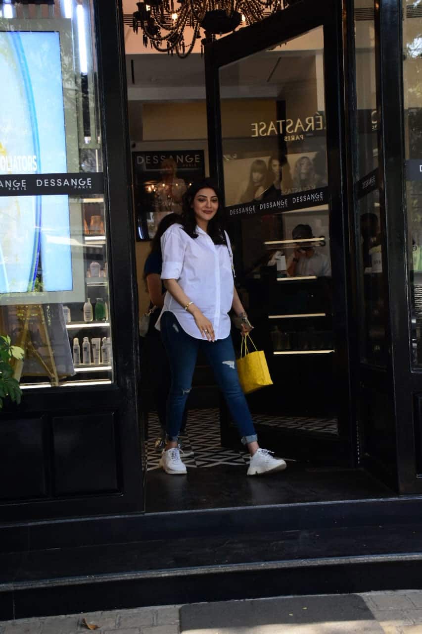 Kajal Aggarwal spotted at a salon
