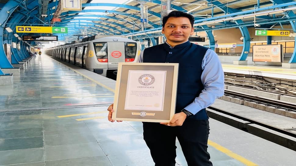 DMRC employee sets world record for travelling to all metro stations in 16 hours