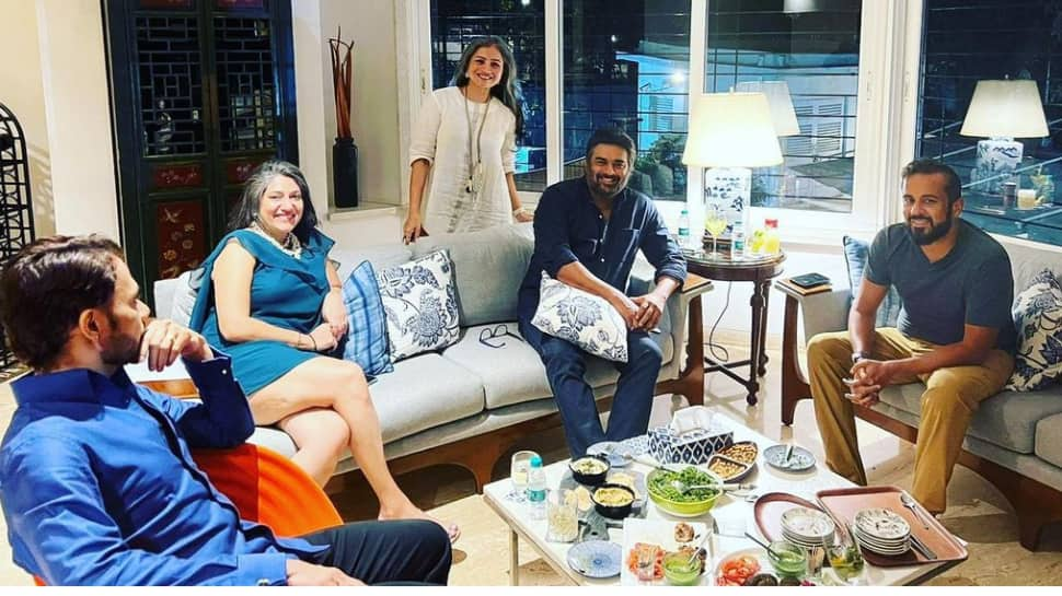 Shark Tank’s Anupam Mittal chills with Chetan Bhagat and R Madhavan, fans ecstatic