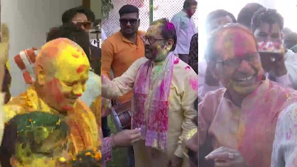 JP Nadda, Harish Rawat to Manish Sisodia: Political leaders play Holi - See Pics