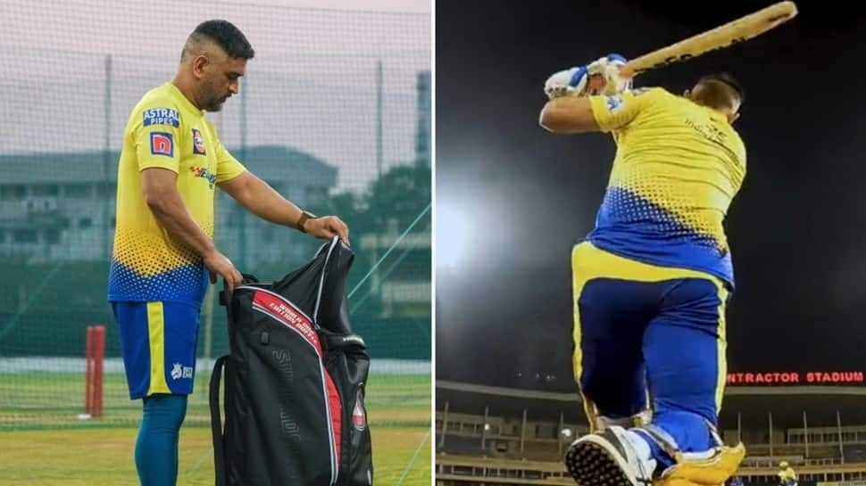 IPL 2022: MS Dhoni sends WARNING ahead of CSK vs KKR clash with explosive hitting in practice match – WATCH