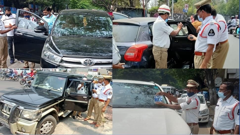 Hyderabad Police initiates special drive against vehicles illegally using MP, MLA stickers