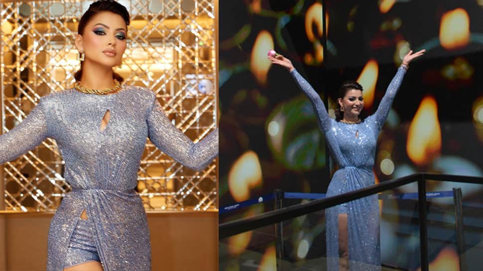 Urvashi Rautela&#039;s sizzling Expo 2020 look in a shimmering gown and gold jewellery is worth Rs 30 lakh! PICS
