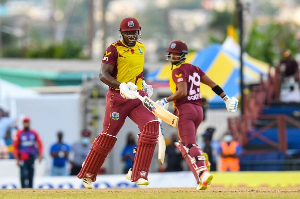 Jamaican Rovman Powell is a hard-hitting batter, who notched up his maiden T20 hundred against England in January earlier this year. Powell, whose base price was Rs 75 lakh, was eventually sold to Delhi Capitals for Rs 2.80 crore. (Source: Twitter)