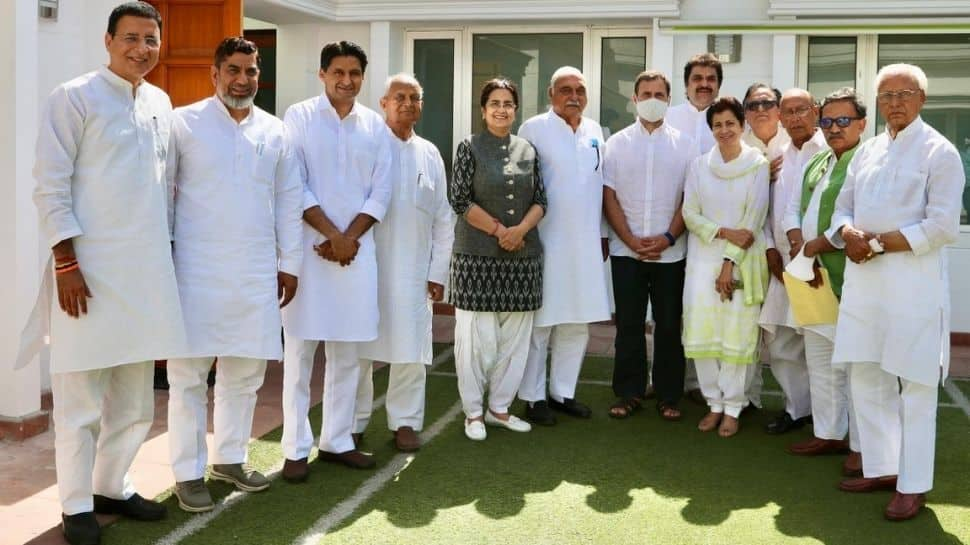 Rahul Gandhi meets top Haryana Congress leaders in Delhi, discusses political situation