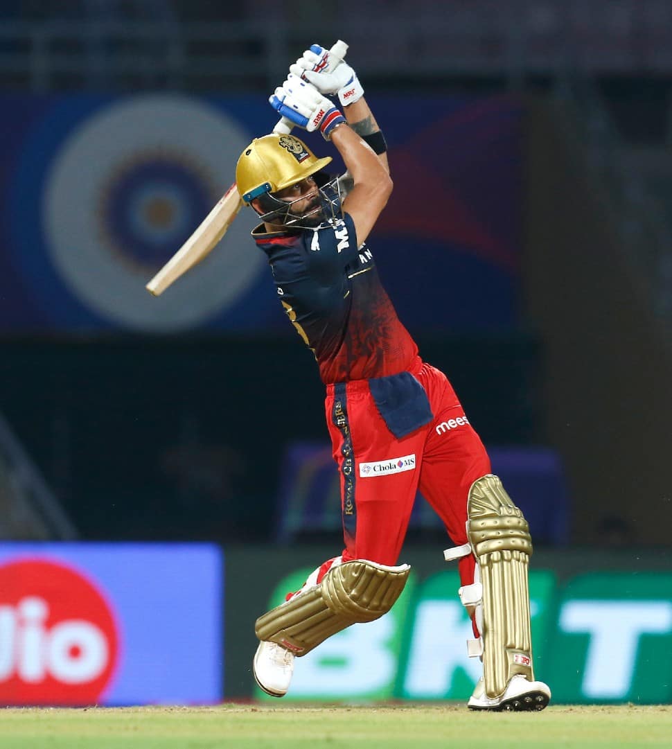 RCB batter Virat Kohli appeared in his 200th innings in the IPL.  Faf du Plessis and Kohli shared the third-highest second-wicket partnership (118) for RCB against PBKS in IPL history. Chris Gayle and Kohli added 136 runs in 2013 and 119 runs in the 2012 edition against the Punjab-based team. (Photo: ANI)