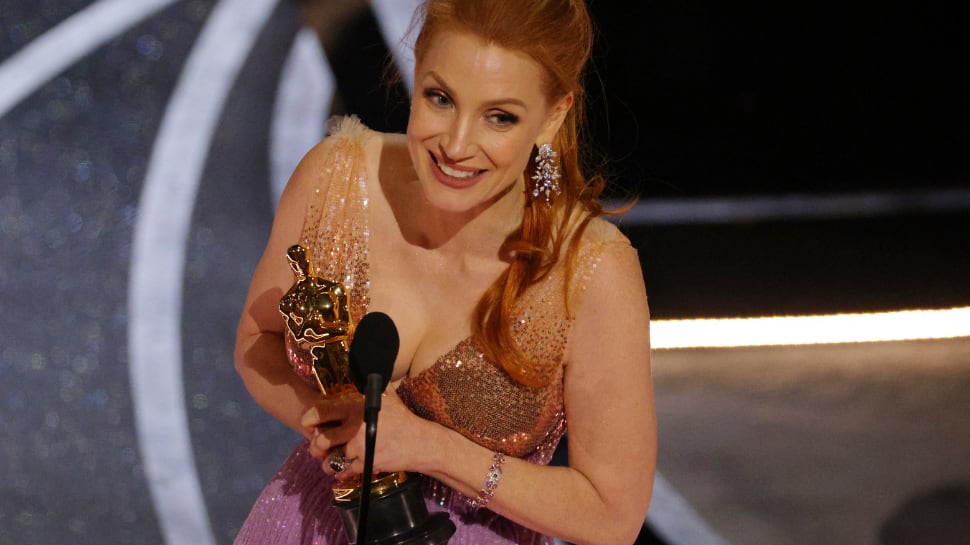 Jessica Chastain wins the Academy Award for best actress 