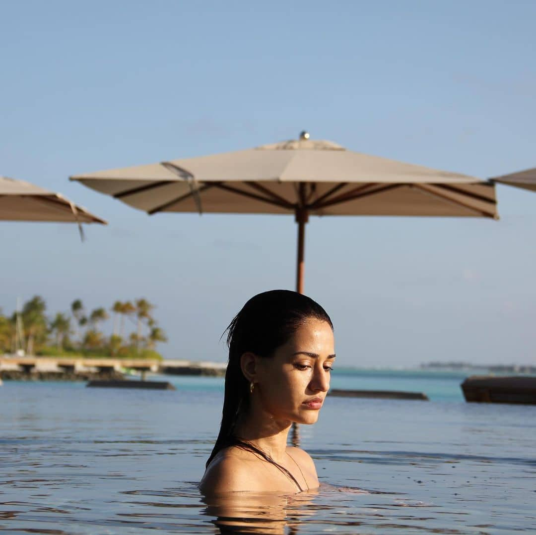 Disha Patani enjoys downtime inside a pool