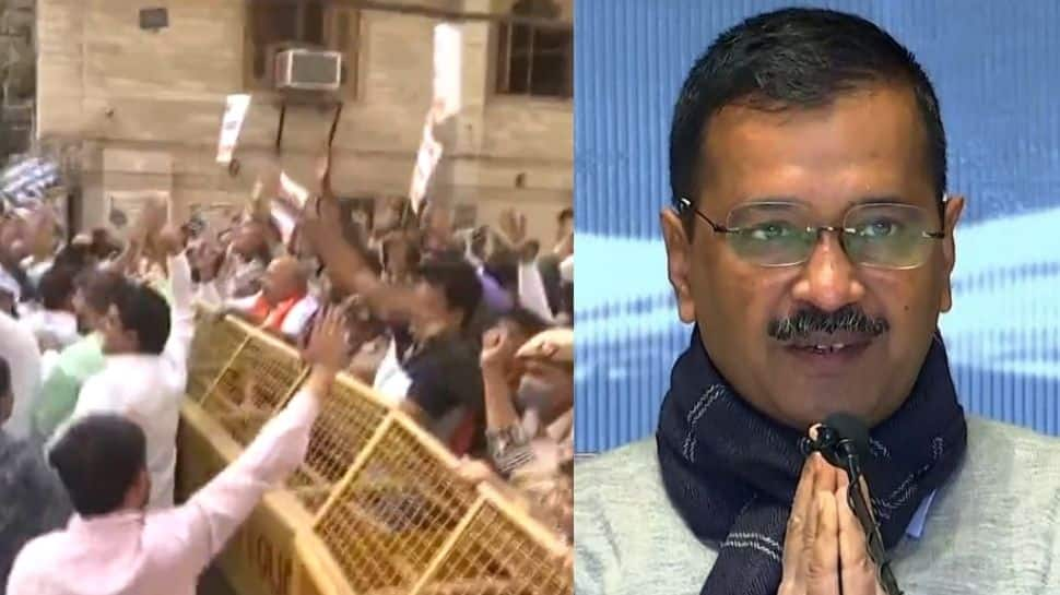 WATCH: AAP, BJP workers clash over Arvind Kejriwal&#039;s comments on &#039;The Kashmir Files&#039;