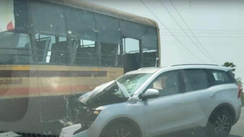 Horrifying footage captures Mahindra XUV700 crashing into a bus: Watch video
