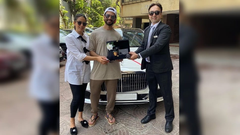 Shahid Kapoor takes delivery of his new white-coloured Mercedes-Maybach luxury sedan worth Rs 3 crore
