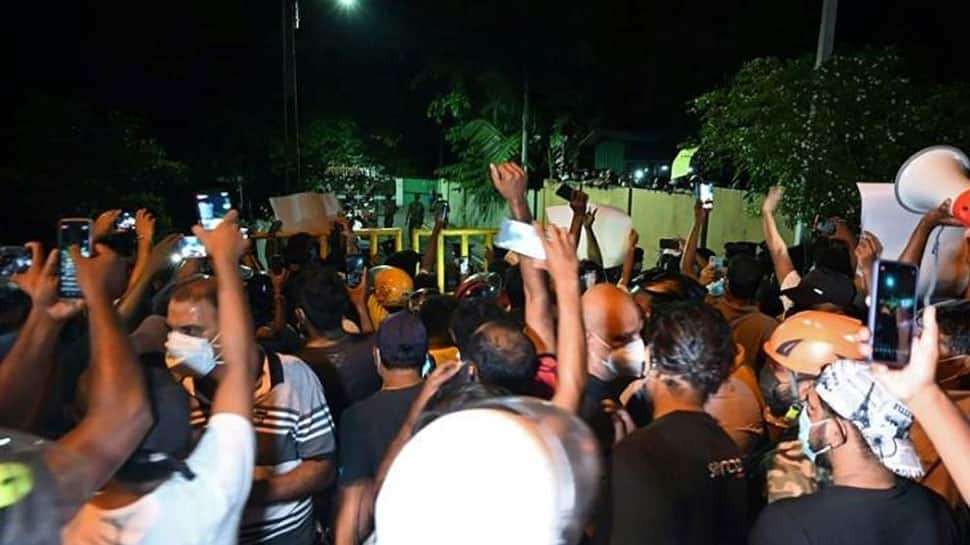 Massive protests outside Sri Lanka President's residence as economic crisis deepens