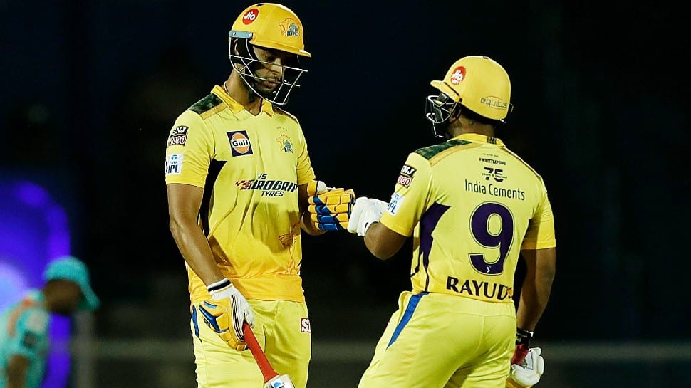 CSK batters Shivam Dube and Ambati Rayudu during their IPL 2022 match against Lucknow Super Giants. CSK registered their highest score at the Brabourne Stadium in the IPL. Their previous best was 180/2 against Mumbai Indians (MI) in 2010. (Photo: ANI)