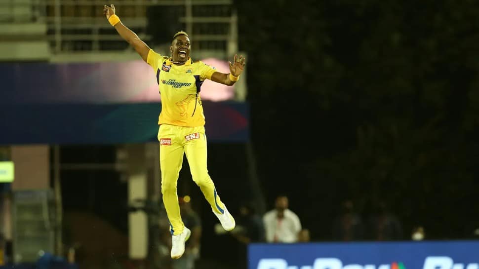 CSK all-rounder Dwayne Bravo celebrates after picking up a wicket against Lucknow Super Giants in their IPL 2022 match. Bravo became the highest wicket-taker in the history of IPL, claiming his 171st scalp to go past Lasith Malinga. (Photo: BCCI/IPL)