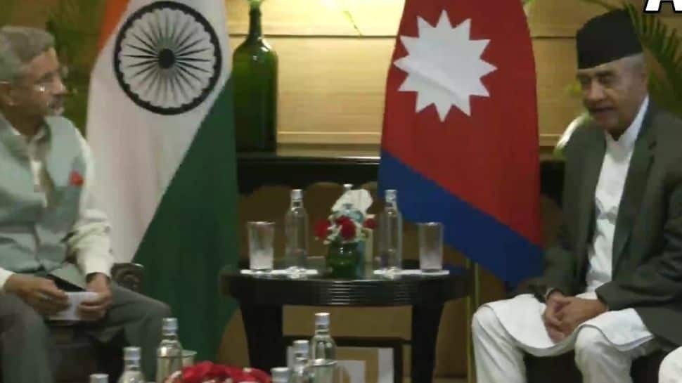 Nepal PM Sher Bahadur Deuba meets EAM S Jaishankar, FS Harsh Vardhan Shringla in Delhi