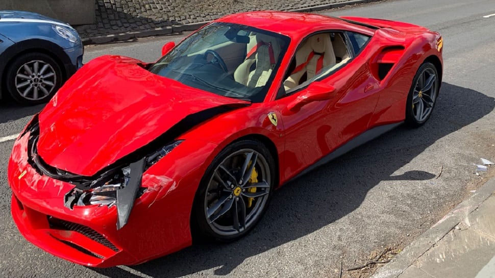 Owner crashes brand new Ferrari 488 worth Rs 1.2 crore mins after taking delivery