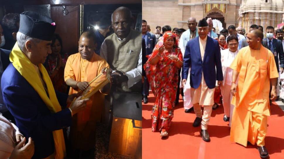 Nepal PM Deuba Sher Bahadur visits Varanasi, offers prayers at Kaal Bhairav, Kashi Vishwanath temples along with UP CM Yogi Adityanath