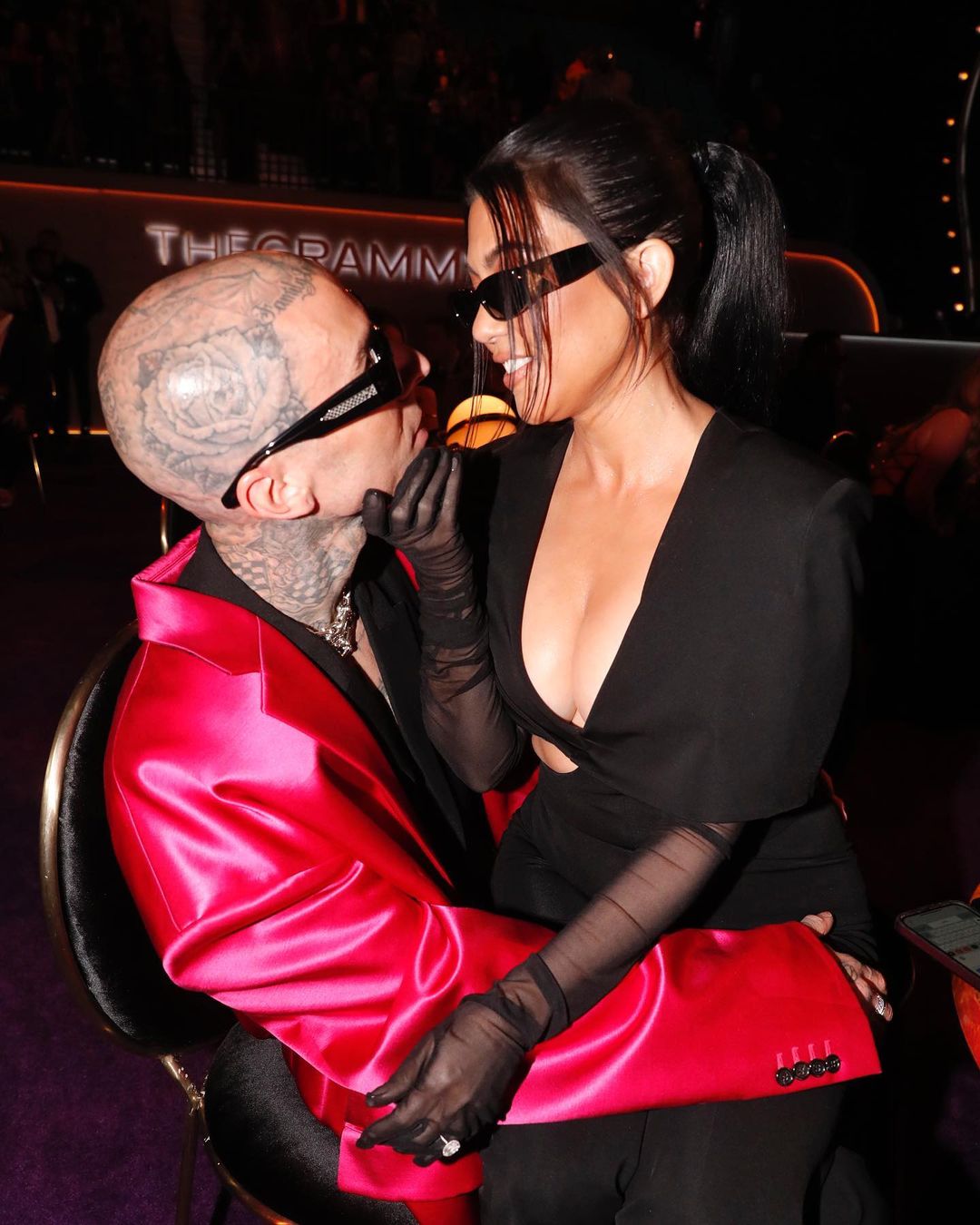 Kourtney Kardashian cozies up with beau Travis Barker